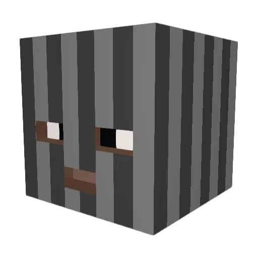 HoodCelebrity Minecraft avatar head, 3D render