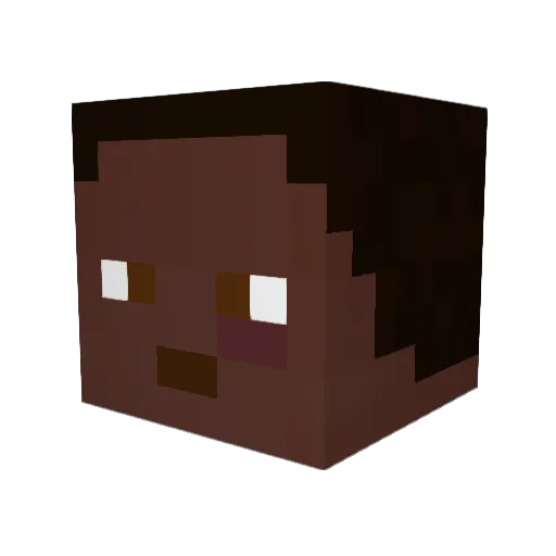 HoodGarcaAtlanta Minecraft avatar head, 3D render