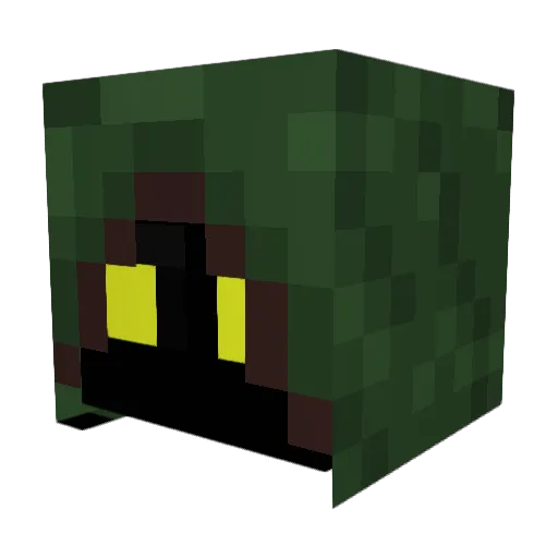 Hood_robin Minecraft avatar head, 3D render