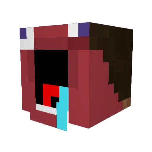 HoodaMath Minecraft avatar head, 3D render