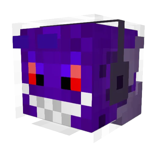 HoodedGengar_ Minecraft avatar head, 3D render