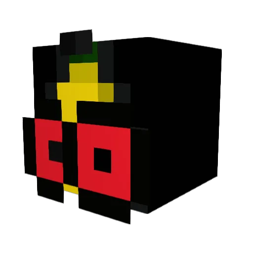 HoodedPanda Minecraft avatar head, 3D render