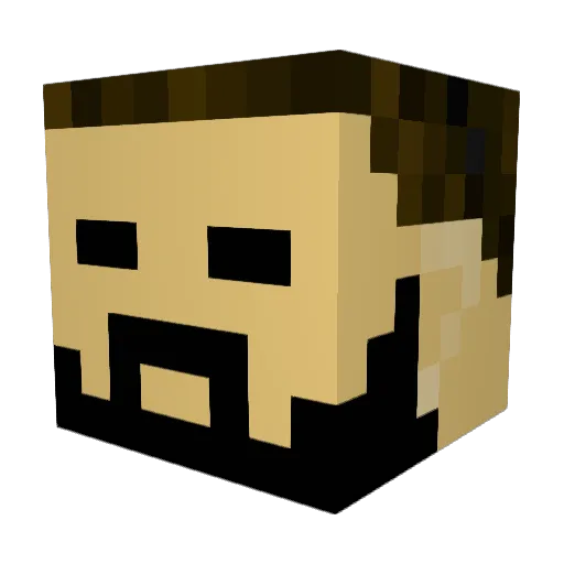 Hoodie06 Minecraft avatar head, 3D render