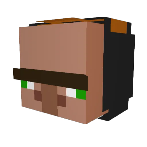 HoodieAndSweats Minecraft avatar head, 3D render
