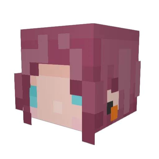 Hoodie_Ferret Minecraft avatar head, 3D render
