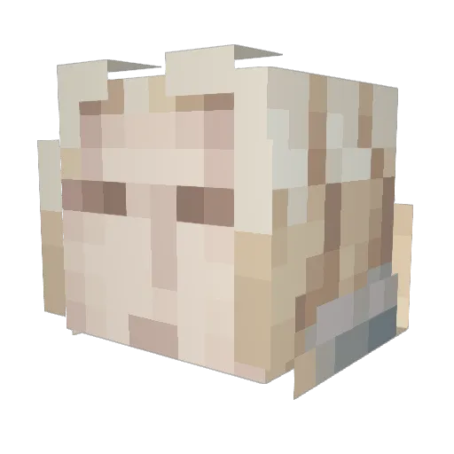 Hoodsworth Minecraft avatar head, 3D render