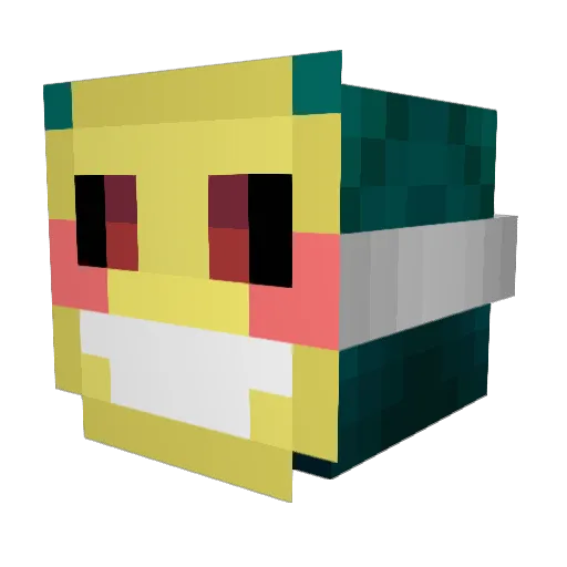 Hoody006 Minecraft avatar head, 3D render