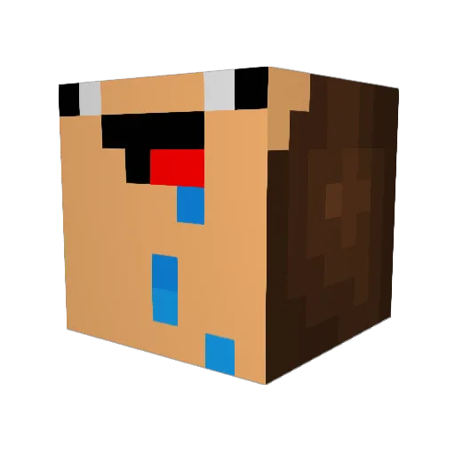 Hook_ Minecraft avatar head, 3D render
