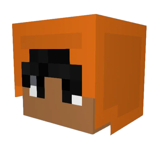 HookemHorns353 Minecraft avatar head, 3D render