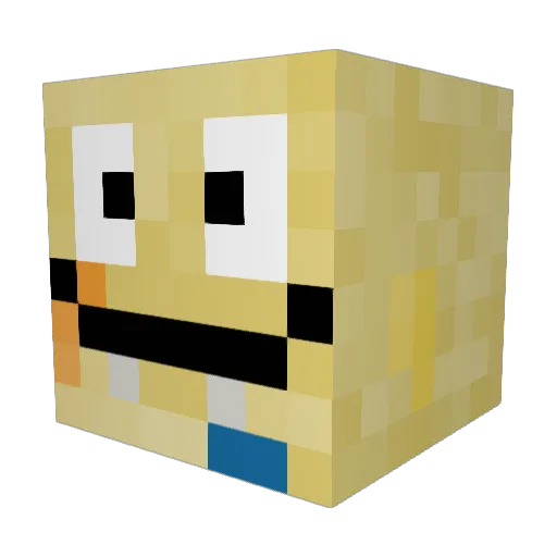 Hooky69 Minecraft avatar head, 3D render
