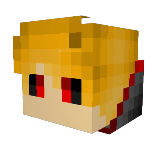 Hooligan713 Minecraft avatar head, 3D render
