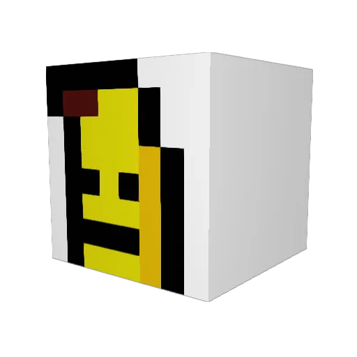 Hoon021 Minecraft avatar head, 3D render