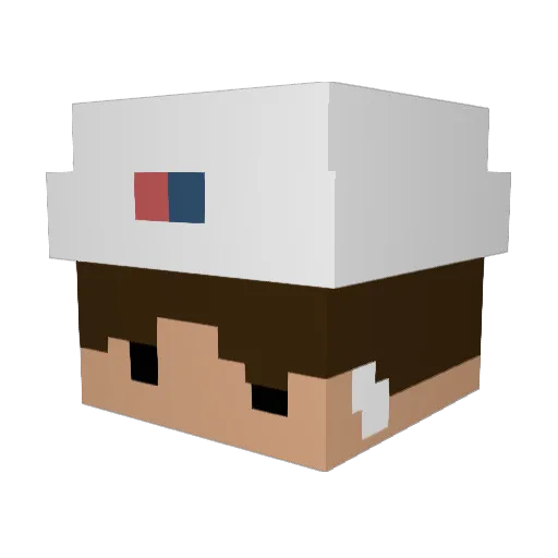 Hoon1577 Minecraft avatar head, 3D render