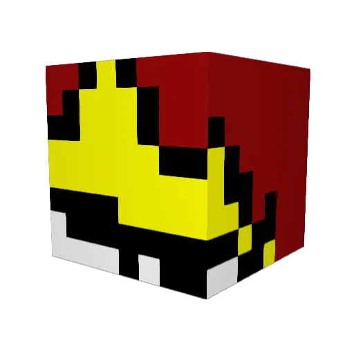Hoonter04 Minecraft avatar head, 3D render