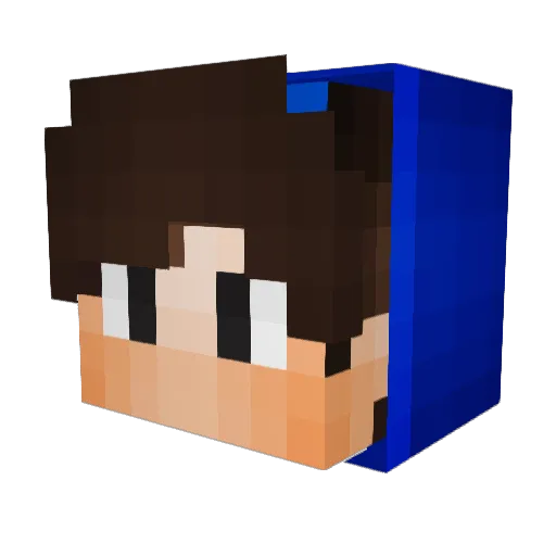 Hooody Minecraft avatar head, 3D render