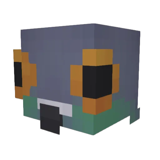 Hooolysheeet Minecraft avatar head, 3D render