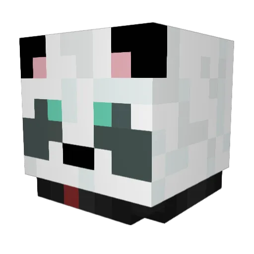 Hoooola Minecraft avatar head, 3D render