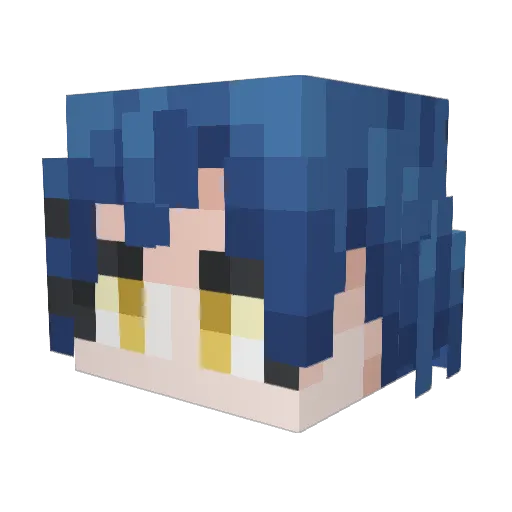 Hoooooook Minecraft avatar head, 3D render