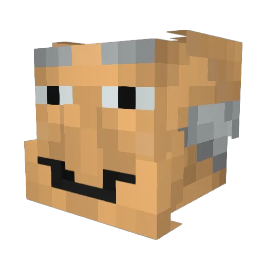 HoopStrings Minecraft avatar head, 3D render