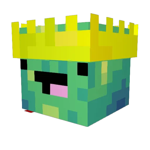 HoopTroops Minecraft avatar head, 3D render