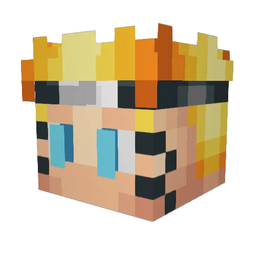 HoopistMIr Minecraft avatar head, 3D render