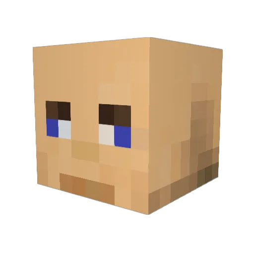 HoopyDoo Minecraft avatar head, 3D render