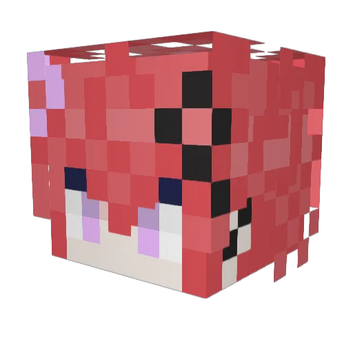 Hoosimi Minecraft avatar head, 3D render