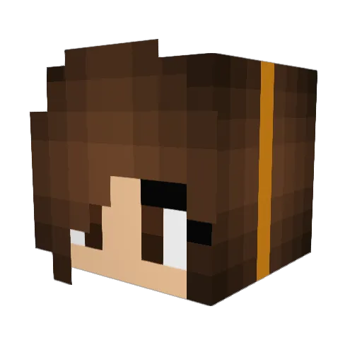Hooters Minecraft avatar head, 3D render