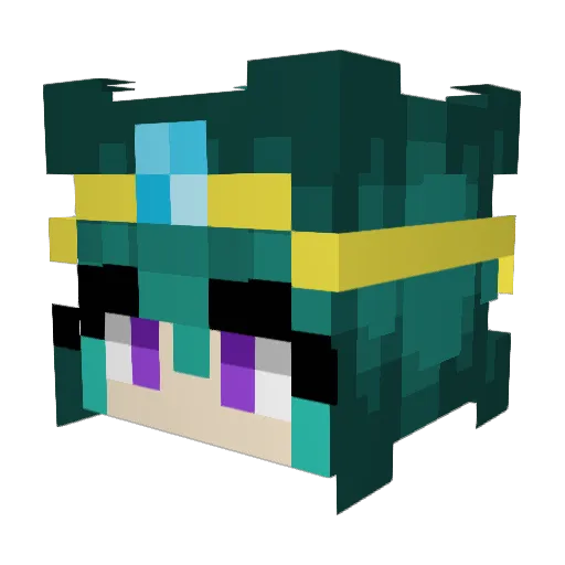 Hootnik Minecraft avatar head, 3D render