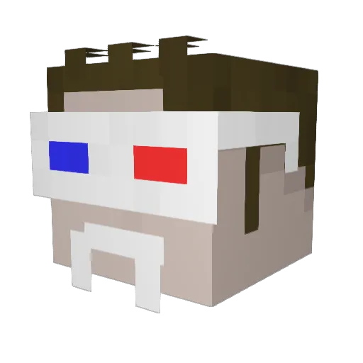 Hooty557 Minecraft avatar head, 3D render