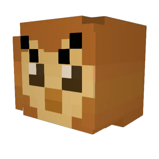 HootyOvO Minecraft avatar head, 3D render
