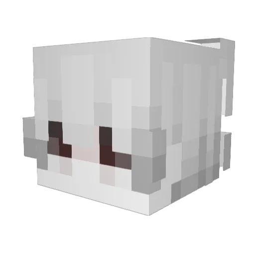 Hop1D Minecraft avatar head, 3D render