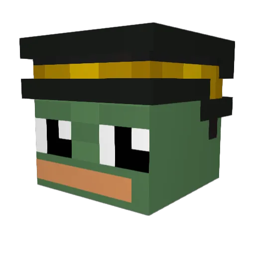 HopFlip Minecraft avatar head, 3D render
