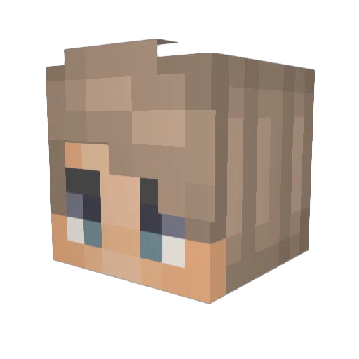 HopNordic Minecraft avatar head, 3D render