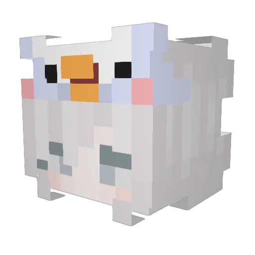 HopSoccer Minecraft avatar head, 3D render