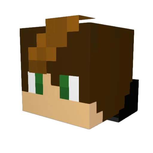 Hopdon Minecraft avatar head, 3D render