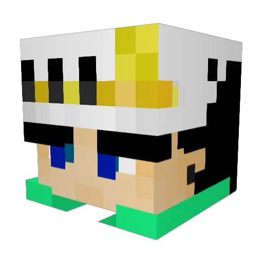 Hope18 Minecraft avatar head, 3D render