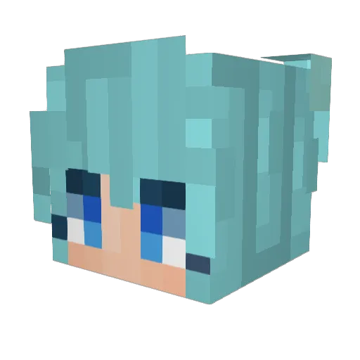 Hope77 Minecraft avatar head, 3D render