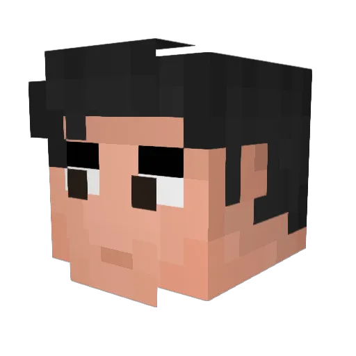HopeHuang Minecraft avatar head, 3D render