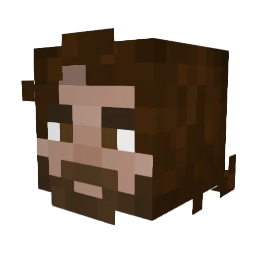 HopeInG0d Minecraft avatar head, 3D render
