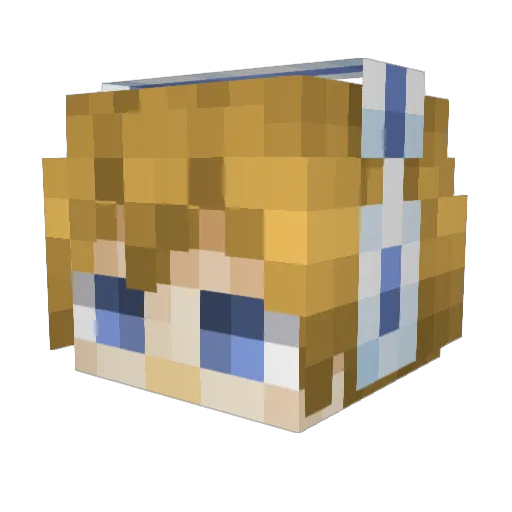 HopeMaple Minecraft avatar head, 3D render