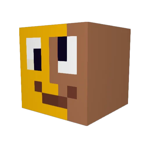 HopePatate Minecraft avatar head, 3D render
