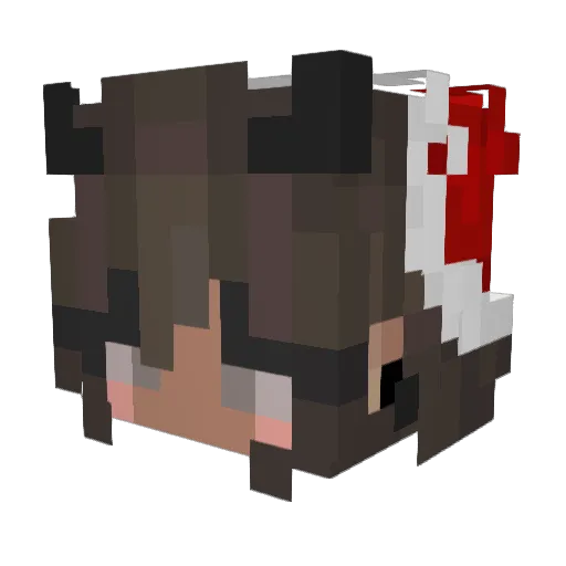 HopeRamos Minecraft avatar head, 3D render
