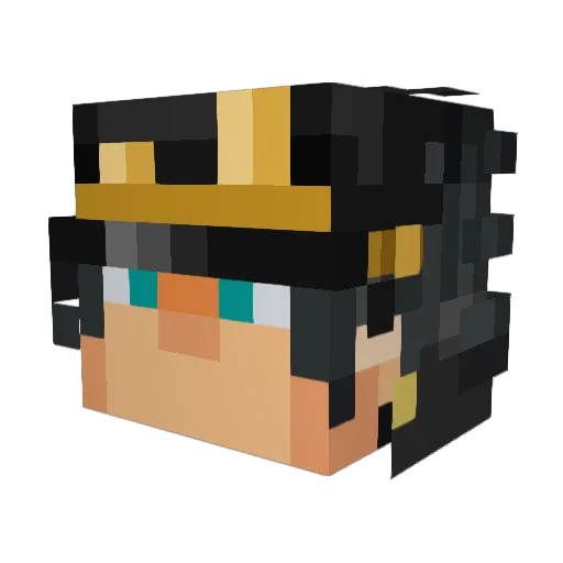 HopeZaraki Minecraft avatar head, 3D render