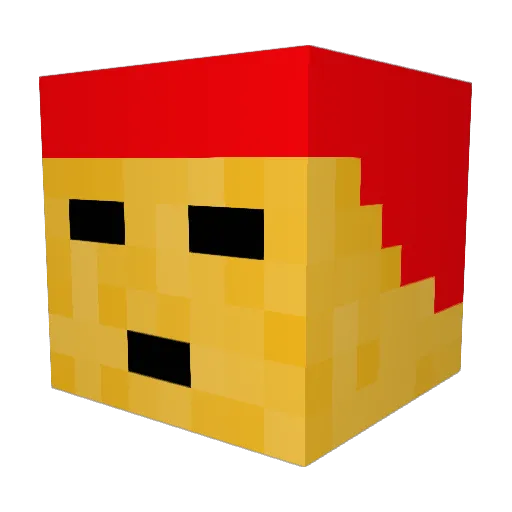 HopedBeret Minecraft avatar head, 3D render