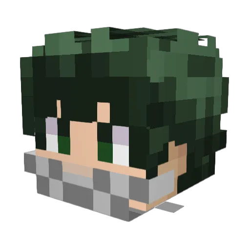 Hopegamer Minecraft avatar head, 3D render