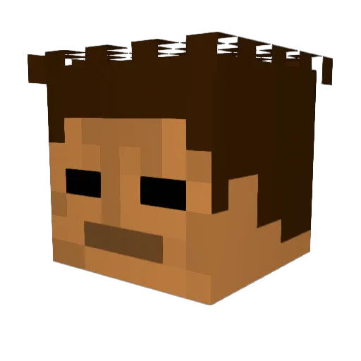 Hopeless9 Minecraft avatar head, 3D render
