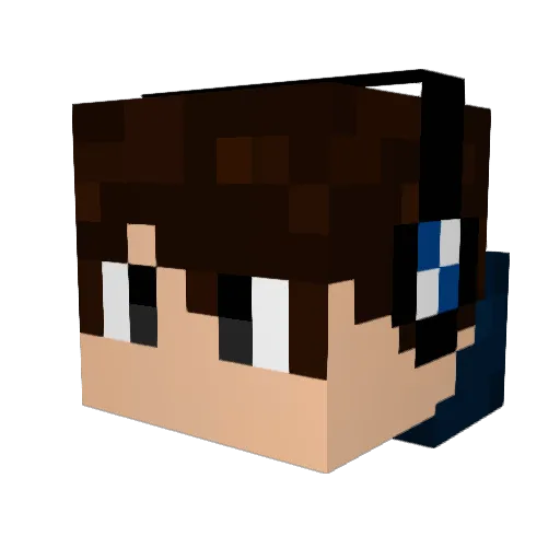 Hopen288 Minecraft avatar head, 3D render