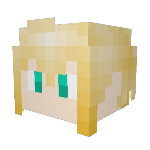 Hopenessiii Minecraft avatar head, 3D render