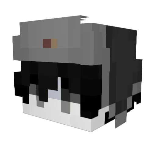 Hoperxx Minecraft avatar head, 3D render